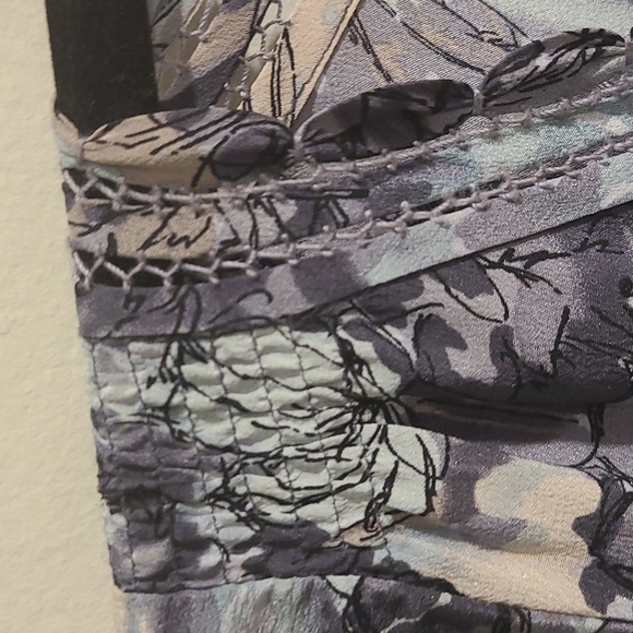 Rebecca Taylor Silk 3/4 sleeve floral print Mini Dress with pockets - Picture 5 of 11